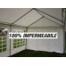 GAZEBO 10x4 ZINCATO PVC IMPERMEABILE - SERIE RINFORZATA COMPLETO - BIANCO